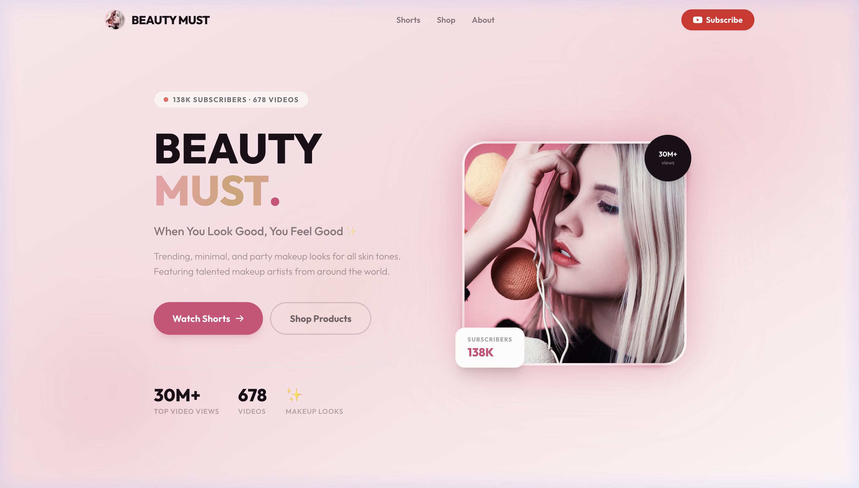 Beauty Must — Affiliate Showcase Website